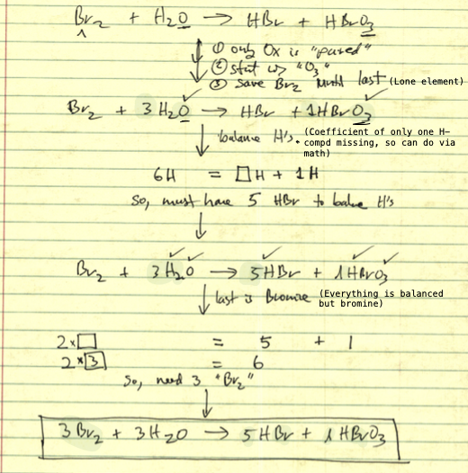 BCE problem with bromine and water